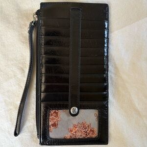 Hobo leather credit card wallet EUC